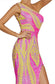 Phelps yellow/pink sequin maxi dress