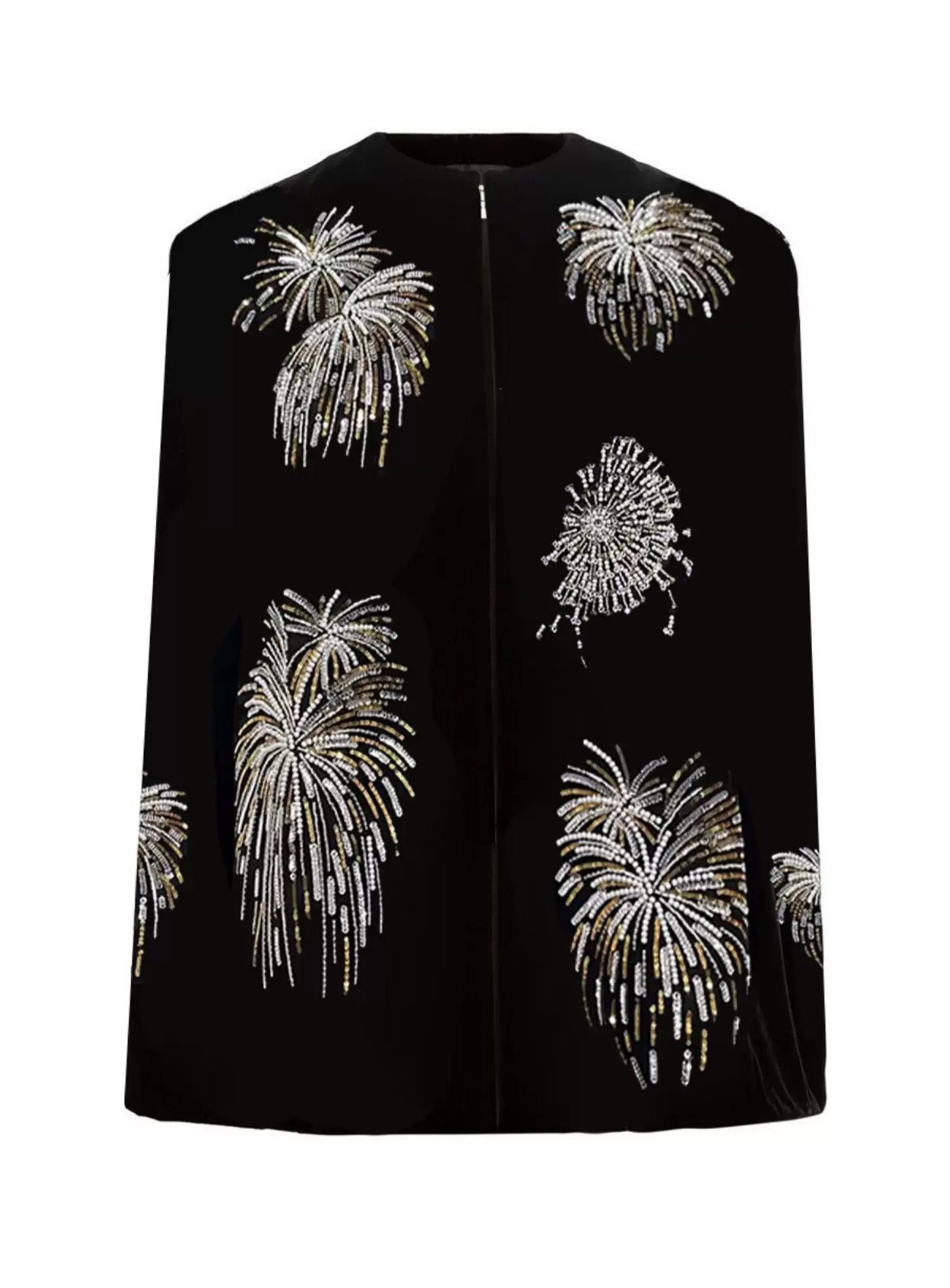 Cape style crystal embellished jacket