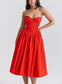 Elizabeth strapless midi dress