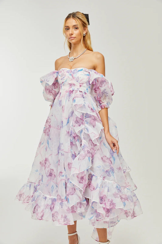 Beatrice floral midi dress