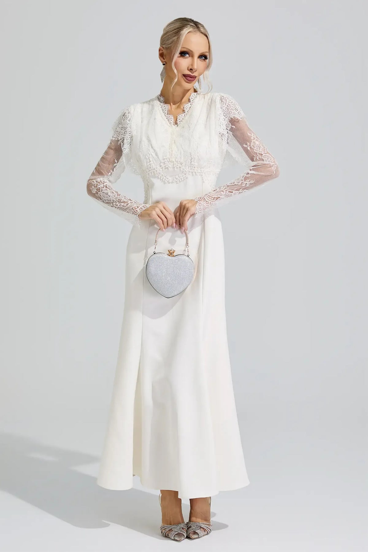 Celestine Lace Corset Maxi Dress