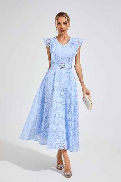 Aurélie Lace Flare Maxi Dress
