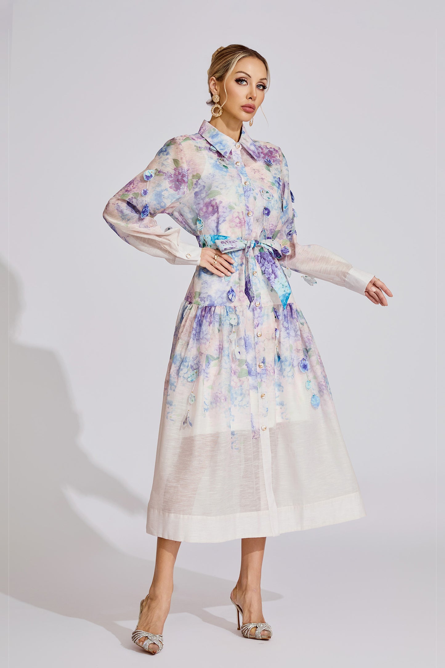 Fleur Pastel Petal Shirt Dress