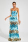 Blue sequin maxi dress