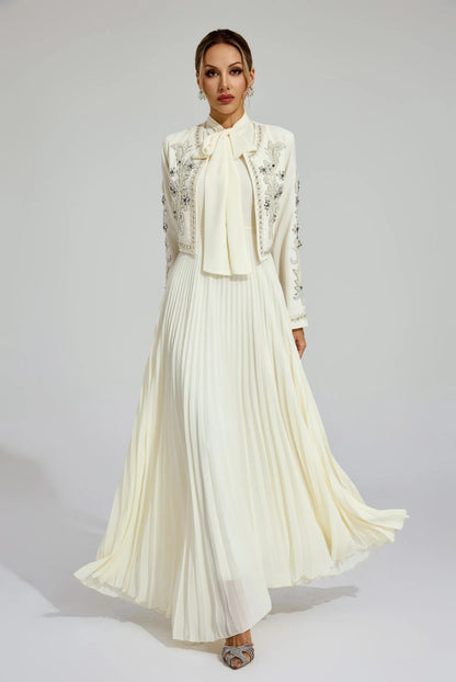 Colette Embroidered Pleat Set