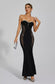 Marne rhinestone black maxi dress