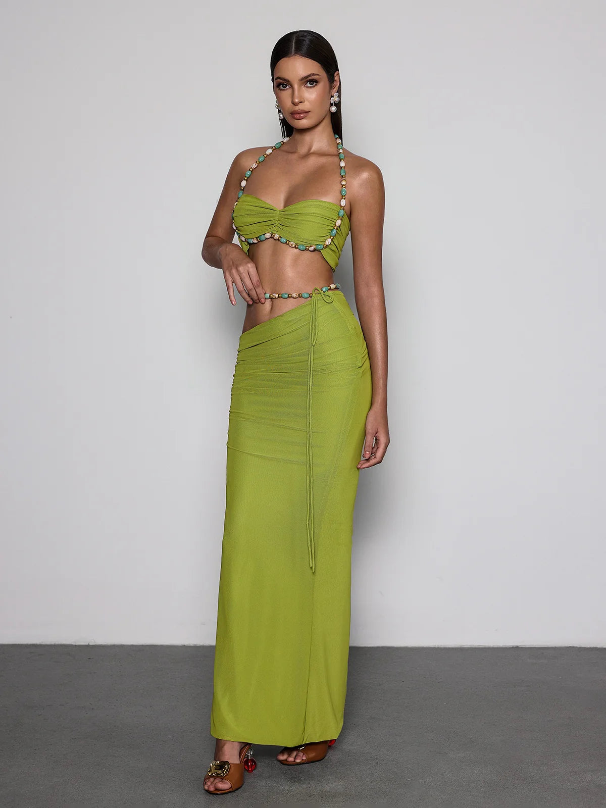 Amara Beaded Maxi Set