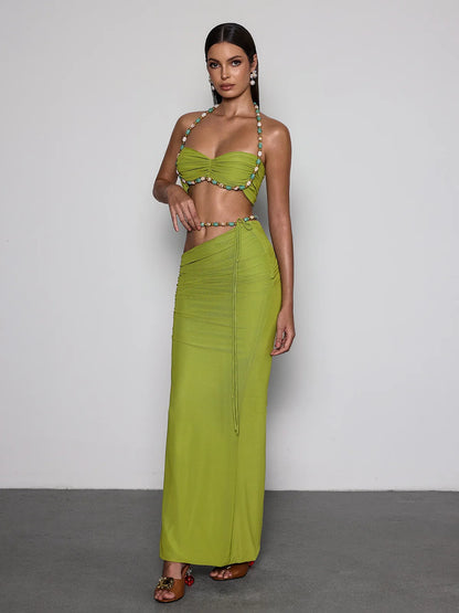 Amara Beaded Maxi Set
