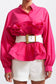 Avril ruffle shirt with belt