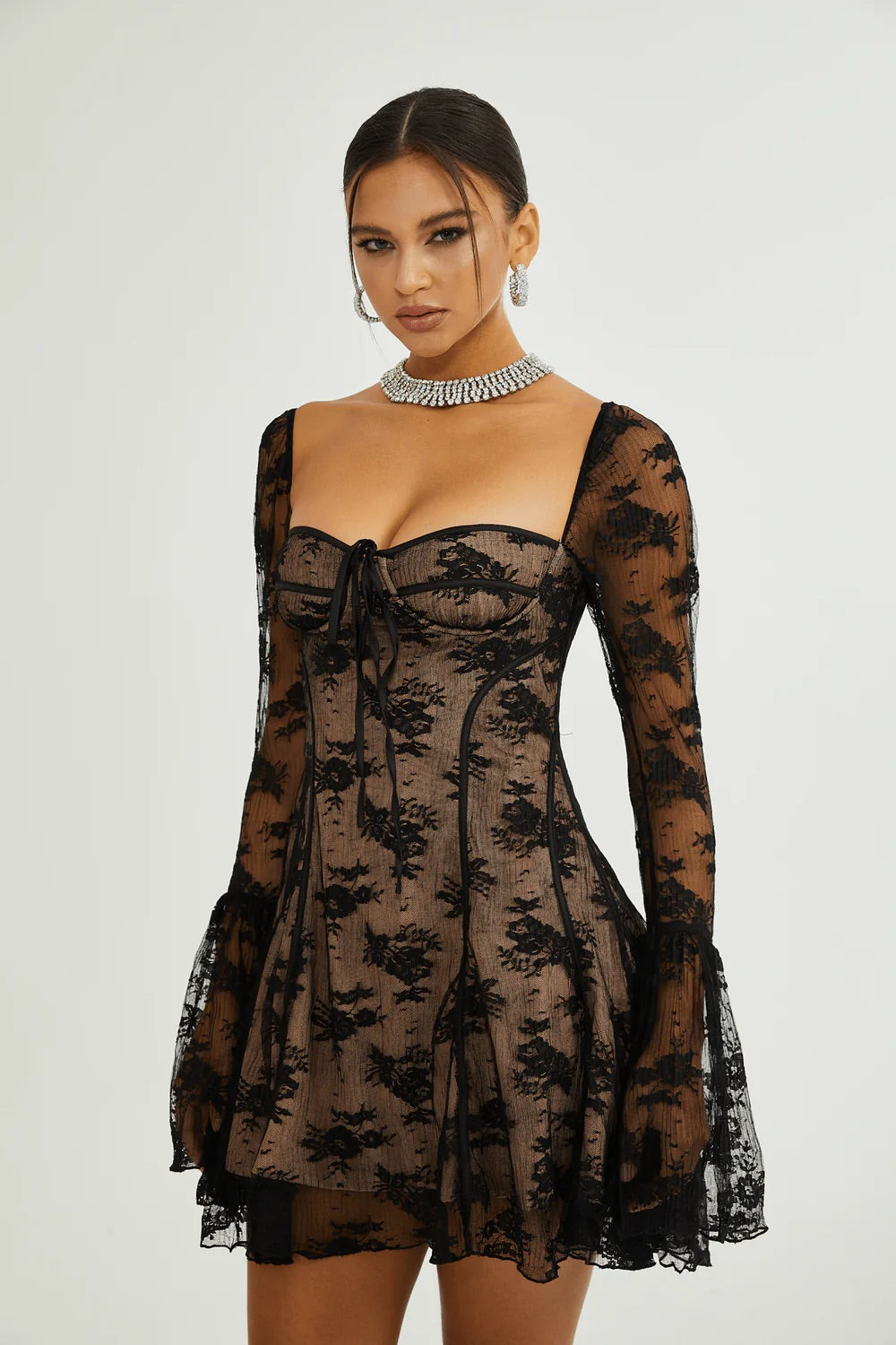 Luce lace mini dress