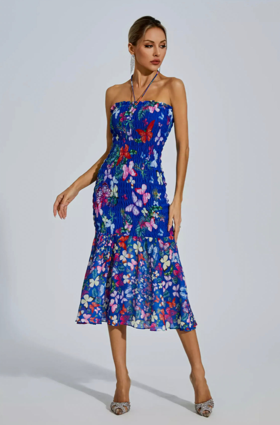 Paloma butterfly midi dress