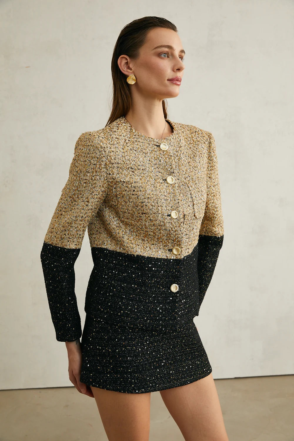 Sequin blazer/skirt set