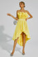 Chaplin yellow asymmetric midi dress