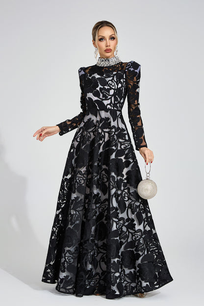 Noir Fleur Royal Gown