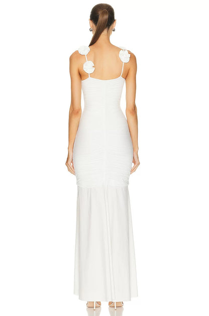 Isla Flower Petal Strap Gown