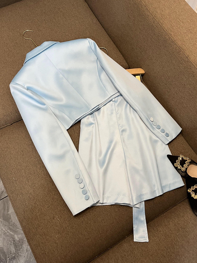 Sky blue satin set (8141438222574)