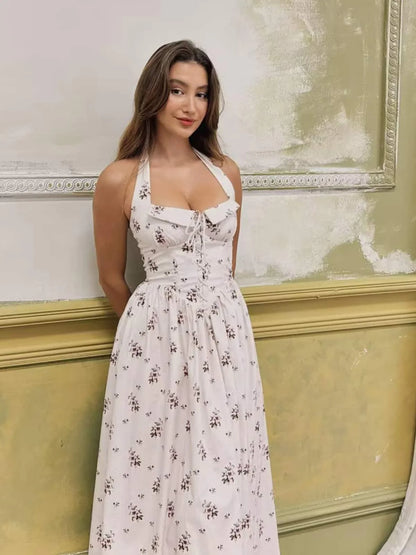 Rosalie Garden Halter Dress