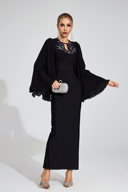 Seraphina Bell Sleeve Rhinestone Gown