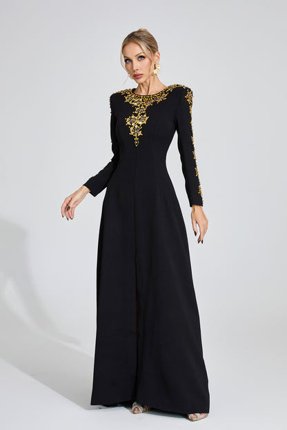 Royal Noir Embellished Gown