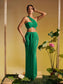 Mindy draped set green