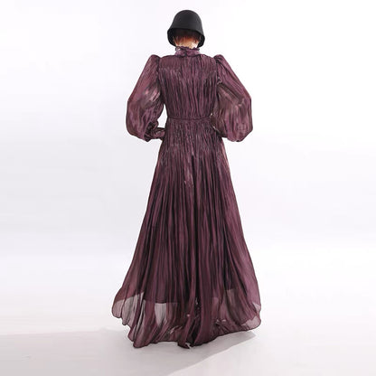 Vespera Pleated Maxi Dress