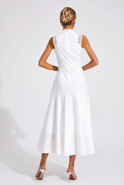 Sleeveless white maxi dress