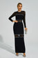 Boyle crystal black maxi dress