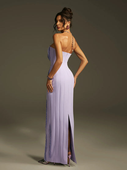 Étoile Lilac Tassel Gown