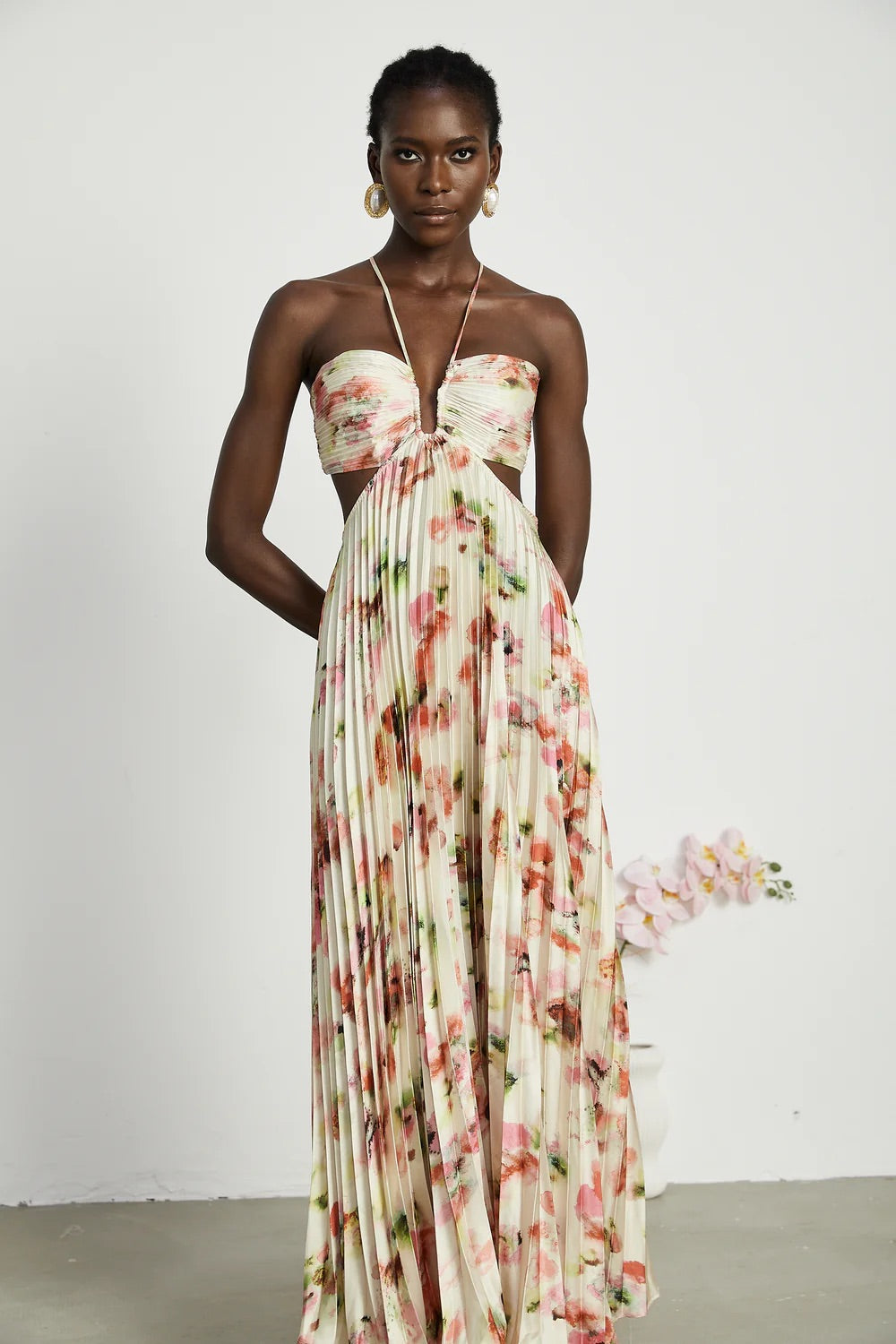 Adriana floral maxi dress