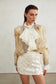 SEMI-SHEER FLOWER BEADED ORGANZA LIGHT LUXURY JACKET