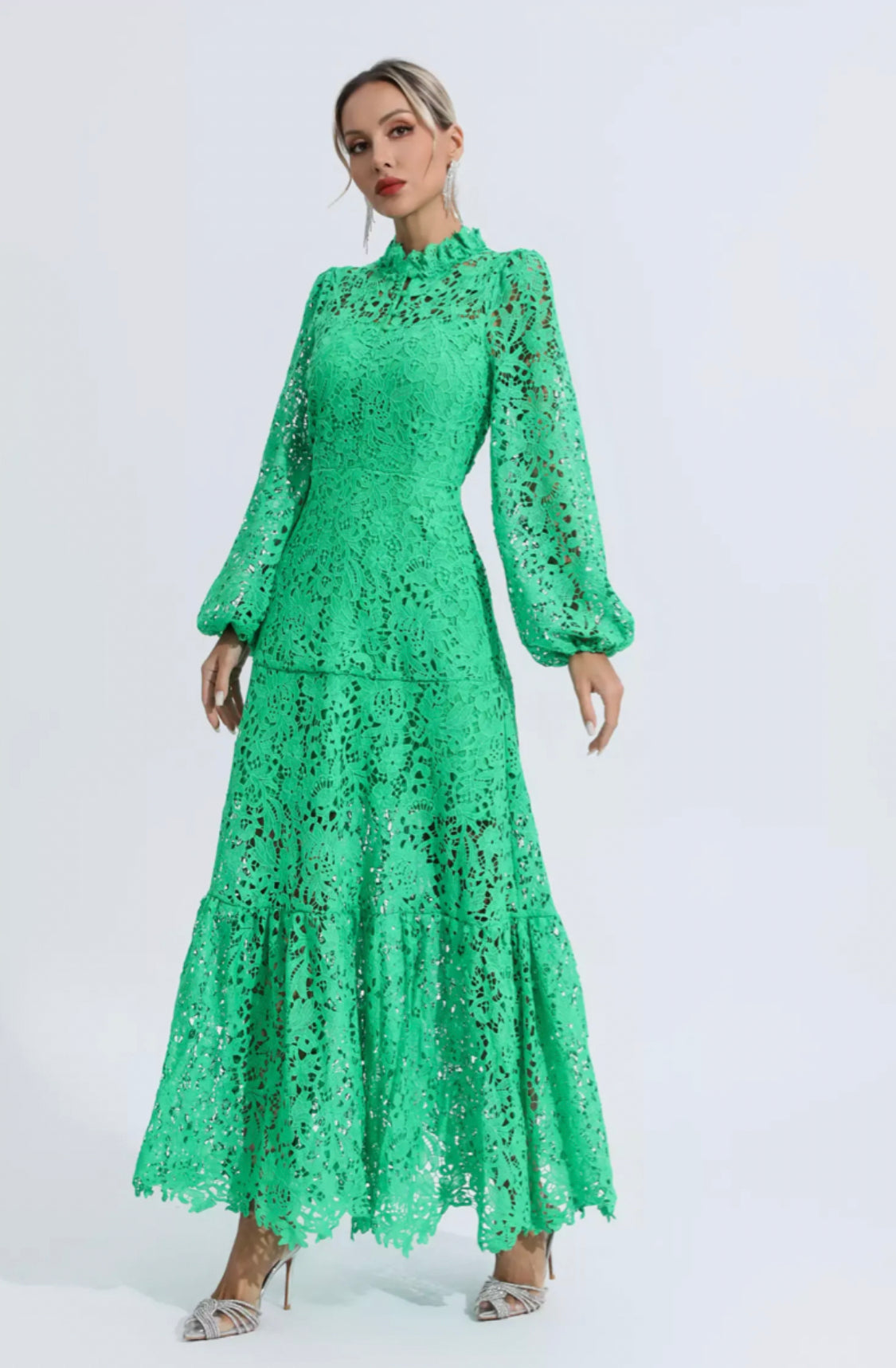 Juliette green maxi dress