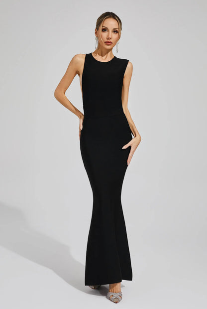 Solène Open Back Gown