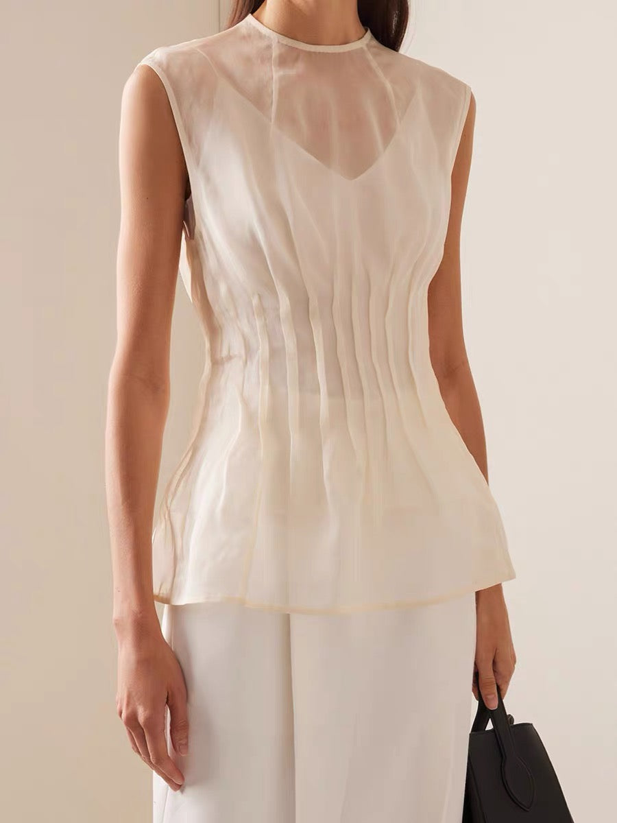 Silk Sculpted Blouse