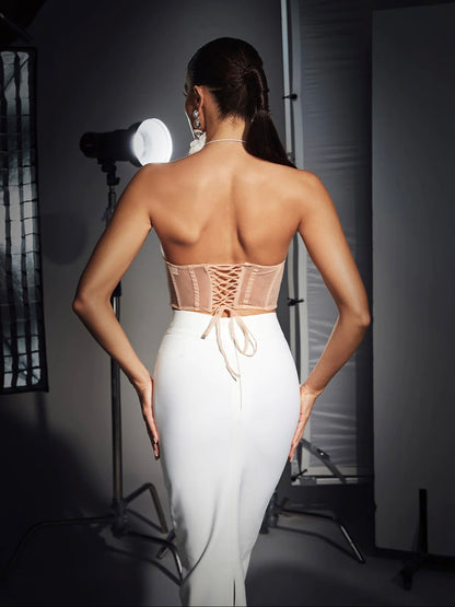 Dina mesh corset top (8116200276206)