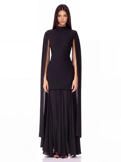 Vesper Cape Sleeve Maxi Dress