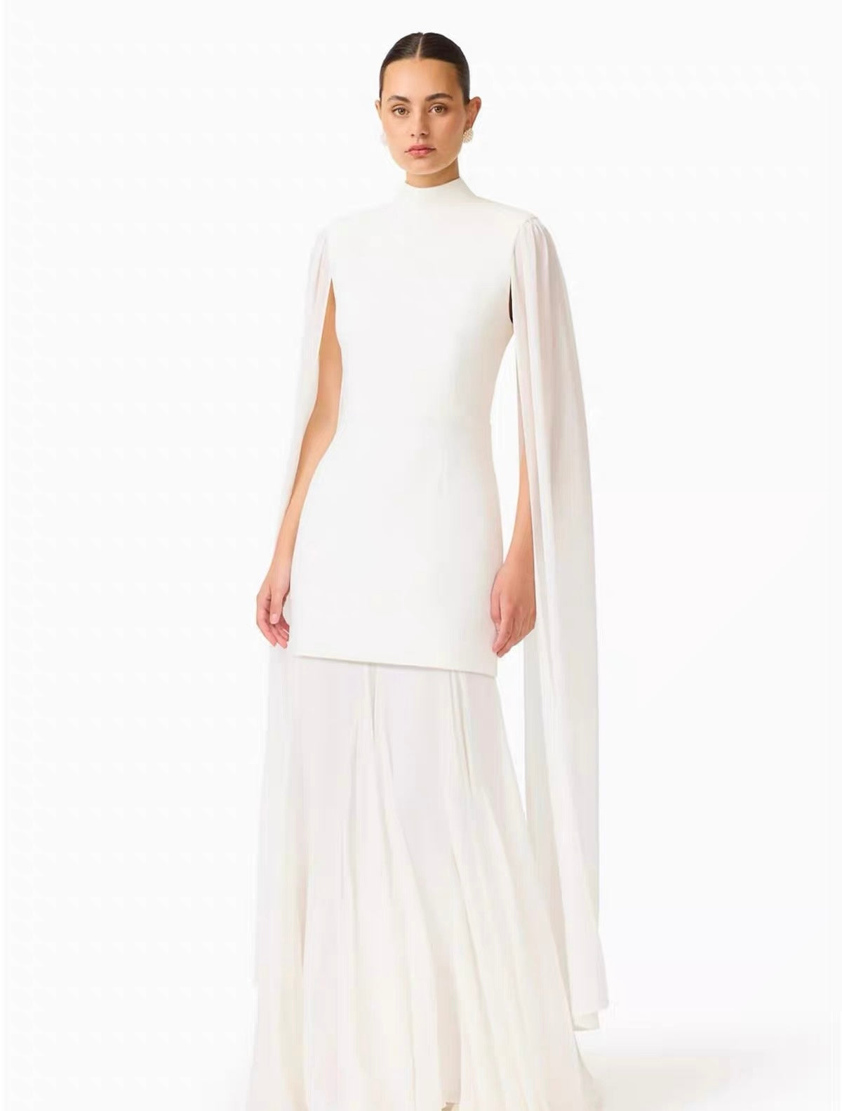 Vesper Cape Sleeve Maxi Dress