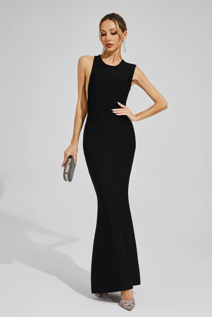 Solène Open Back Gown