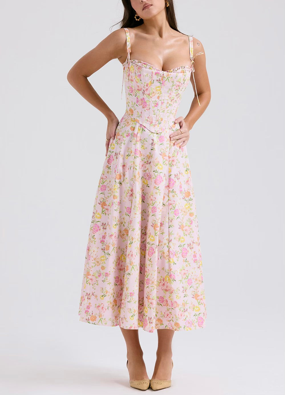 Clarabelle floral midi dress