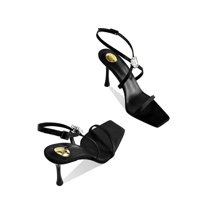Celeste Crystal-Strap Stiletto Sandals