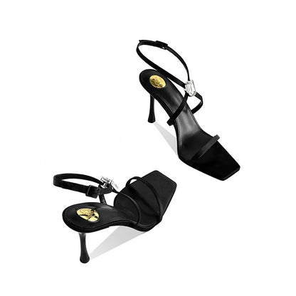 Celeste Crystal-Strap Stiletto Sandals