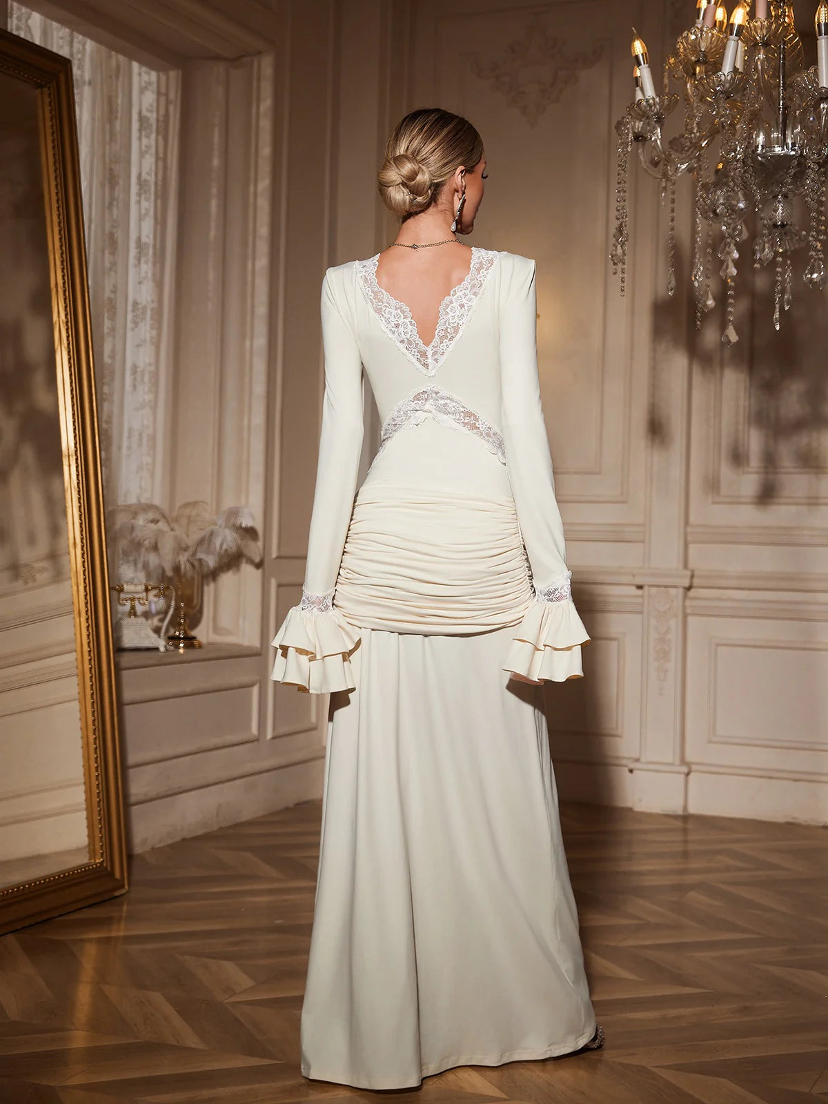 Vienna Lace Panel Gown