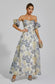 Reem flower off shoulder maxi dress