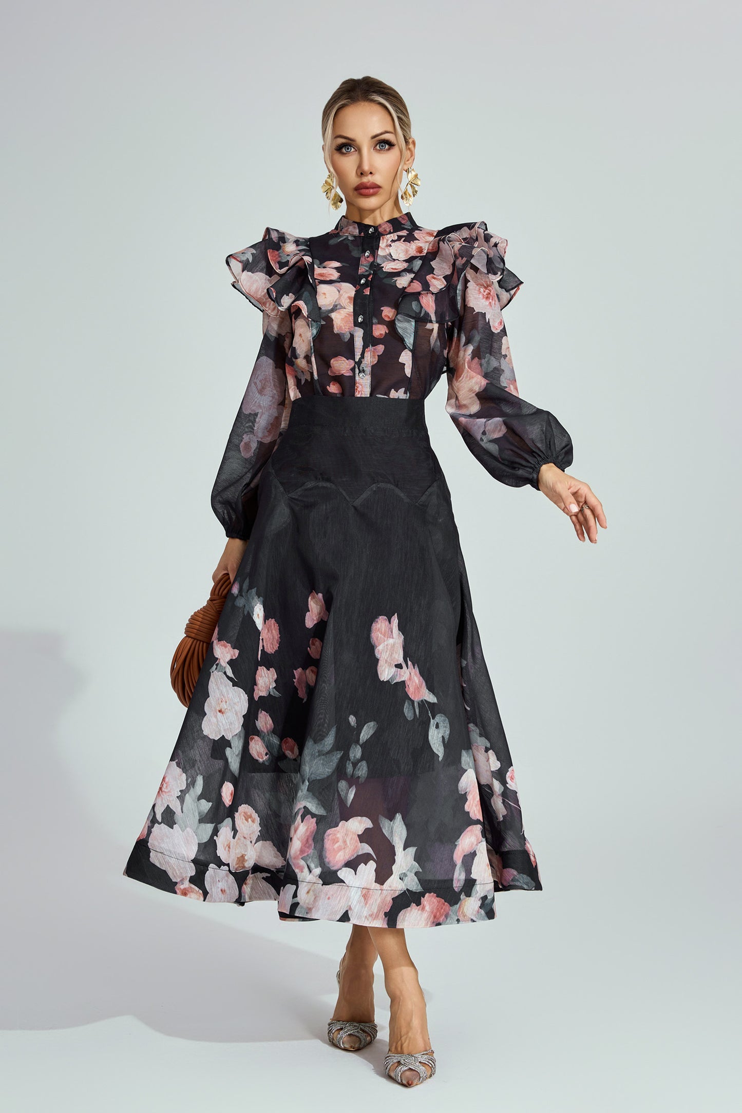 Vivienne Garden Ruffle Midi Set