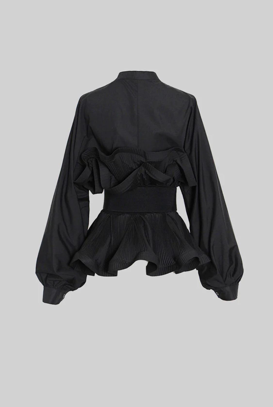 Avril ruffle shirt with belt