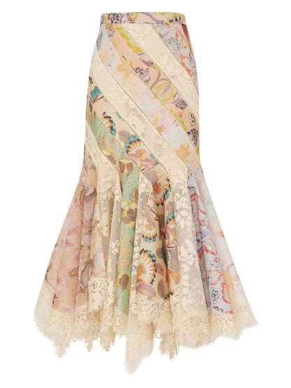 Eloïse Patchwork Lace Skirt