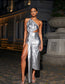 Briana metallic midi dress (8057732825326)