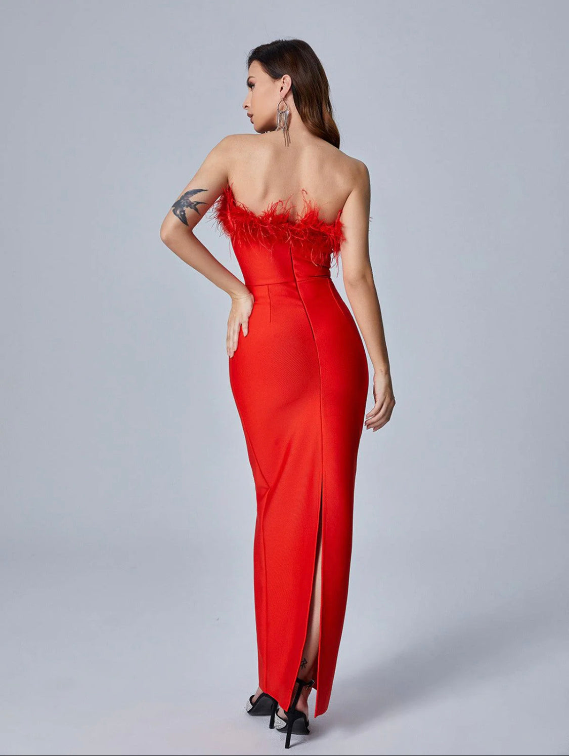 Ira strapless bandage maxi dress (8055973413102)