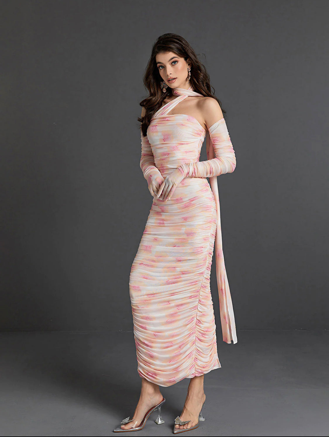 April ruched maxi dress (8055980294382)