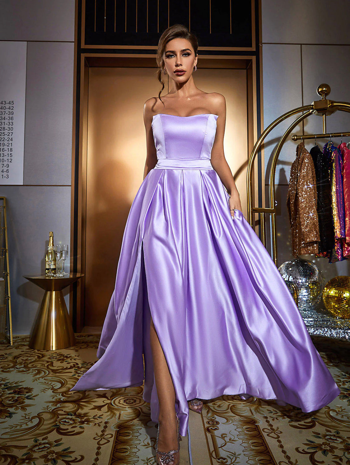 Caddie satin maxi dress (8087930208494)