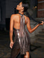 Vivian metallic backless dress (8057729908974)